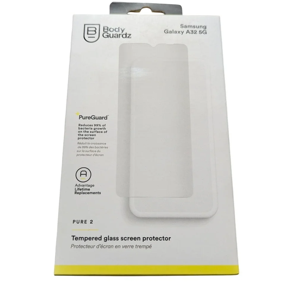 U9-N BodyGuardz Pure 2 Tempered Glass Screen Protector for Samsung Galaxy A32 5G